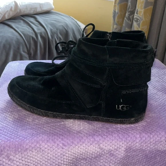 UGG Black Ankle Boots - Picture 4 of 8